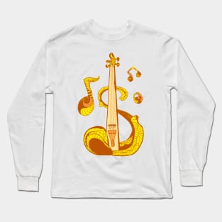 Yellow and Orange String Violin Long Sleeve T-Shirt